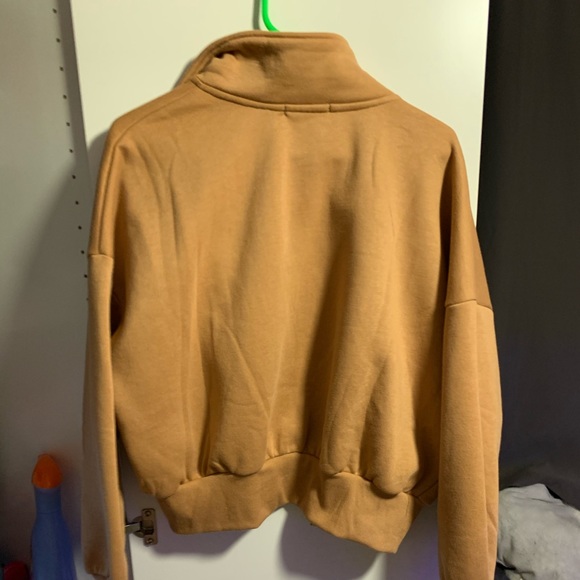 Tan Cropped Jacket - Picture 2 of 3